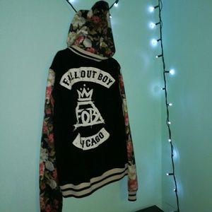 Fall Out Boy floral varsity jacket
